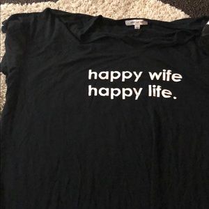 Happy Wife Happy Life Tee Shirt